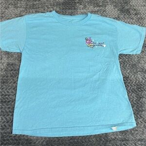 Girls' Aqua Short Sleeve Graphic Tee - Cute Owl Accent